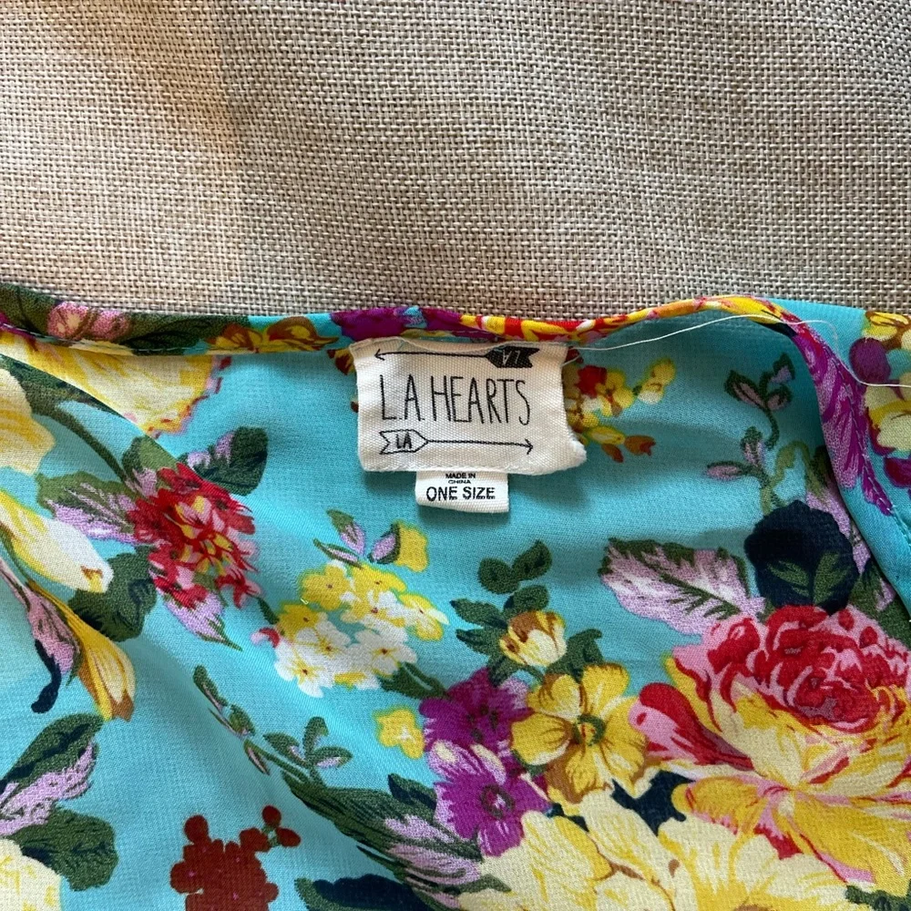 LA Hearts Womens Floral Kimono Wrap Cardigan One Size. Very Good Conditi…